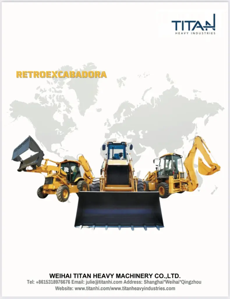 Portada del catálogo de retroexcavadoras Titán Heavy Industries